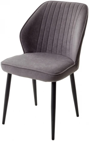 Стул M-City VENA, цвет B28 Темно-серый, велюр/ черный каркас