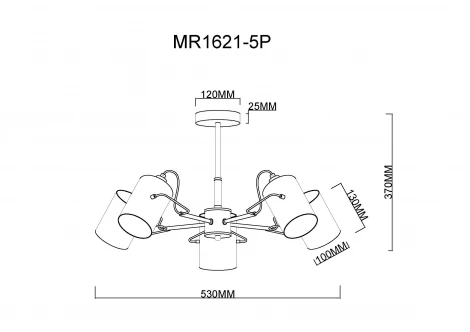 Потолочная люстра на штанге MyFar Sara MR1621-5P (220V)