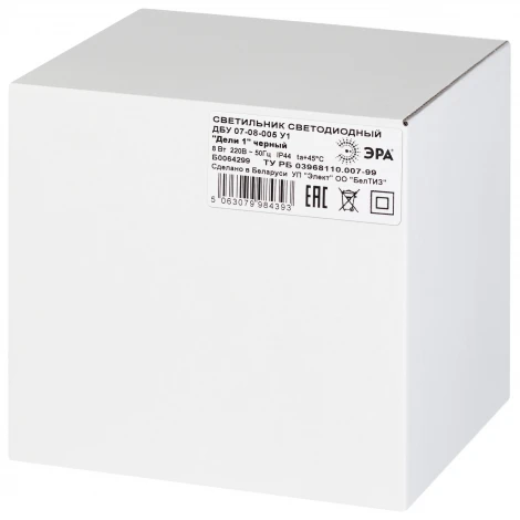 Настенный фонарь уличный светодиодный ЭРА ДБУ 07-8-005 3000К «Дели 1» черный