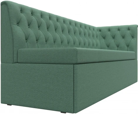 Диван кухонный Маркиз с углом справа (Зеленый/Рогожка) Лига Диванов арт.123179