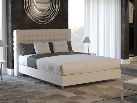 PROxSON Кровать Tallinn Boxspring Standart (Ткань: Рогожка Savana Milk (молочный)) 180x200