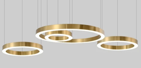 Подвесной светильник (люстра) Light Ring Horizontal D50 Золото ImperiumLoft 40.1454-50 (177929-22) (LED, 220V, на тросе, круглые, кольцо)