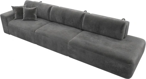 Диван прямой Лига-036 НПБ Модерн Лонг подлокотник слева Лига Диванов (Велюр) арт.127697L