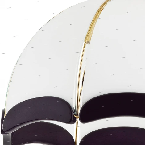 Люстра подвесная Alfa Sikorka Venge, 3 лампы, золото с белым и венге