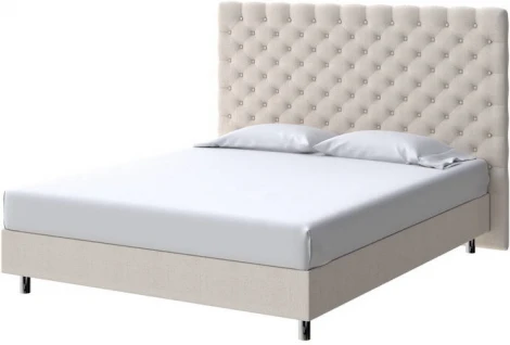 PROxSON Кровать Paris Boxspring Standart (Ткань: Рогожка Savana Milk (молочный)) 120x200