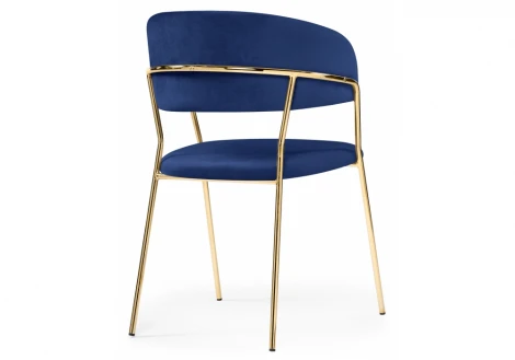 Стул Woodville на металлокаркасе Kamelia dark blue / gold 15320