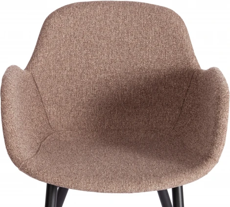 Обеденный стул Tetchair VALENTINO (Металл,Экокожа,Ткань/Коричневый,Черный )