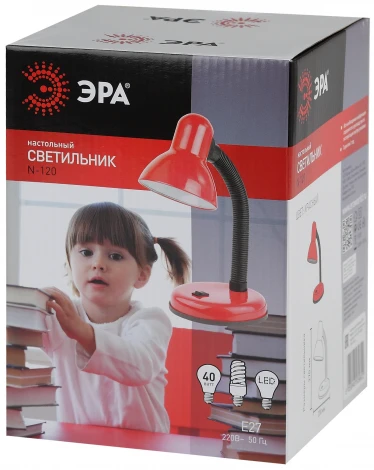 Интерьерная настольная лампа Эра N-120-E27-40W-BU (для детской, 220V, выключатель)