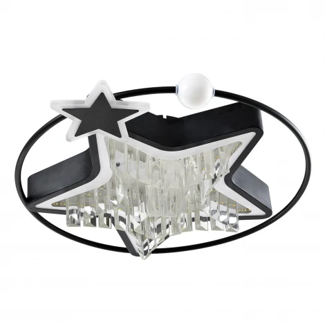 Потолочный светильник светодиодный хрустальный с пультом с регулировкой цветовой температуры LED4U LED4U L8025-450 BK