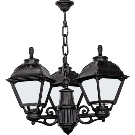 Люстра подвесная уличная Fumagalli, 3 плафона, черный с белым