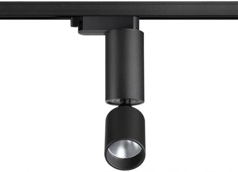 Светильник трековый однофазный трехжильный Novotech Tubo 359319 черный LED 5W 220V 3000K 600Лм (круглые)