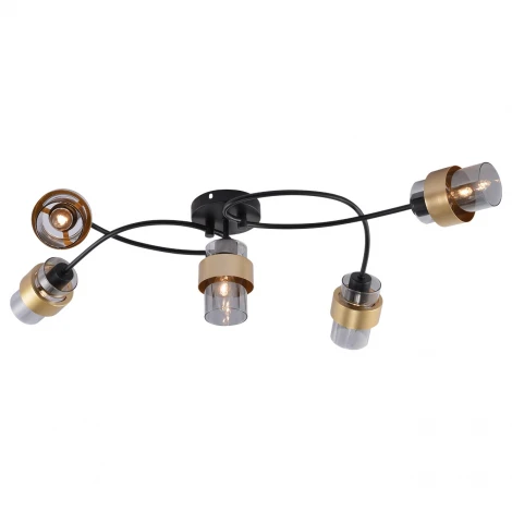 Потолочная люстра Escada Hurricane 1139/5P Black/Gold E14*40W