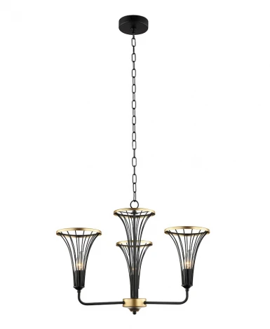 Подвесная люстра Lumien Hall Ивес 4017/3P-BK-GD