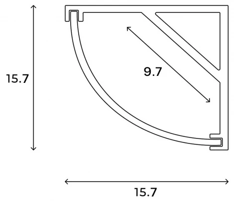 Профили с рассеивателем угловой внутренний Hesby Lighting Line HSBL_0197