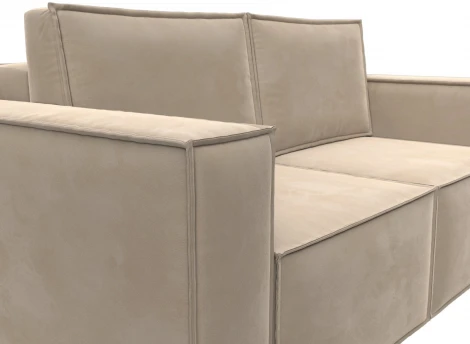 Диван прямой Куба мини (Бежевый/Велюр) Лига Диванов арт.121871