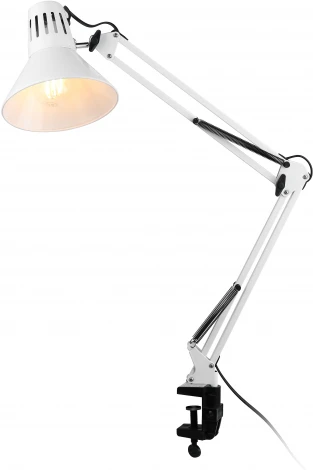 Офисная настольная лампа на струбцине Эра N-121-E27-40W-W (220V, выключатель)