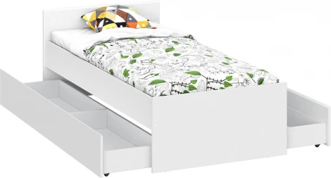 Кровать Woodville Валенсия белый текстурный