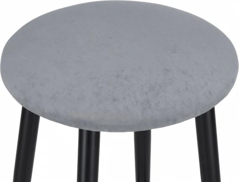 Барный стул Woodville Гангток крутящийся сильвер / черный матовый