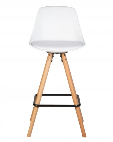 Набор 2 шт стул полубарный DOBRIN RONNI (ножки светлый бук, белый (ZL-W-02))