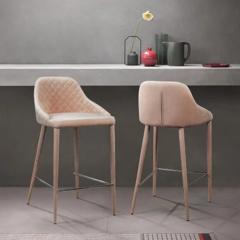 Стул полубарный Douglas, бархат бежевый Top Concept DOUGLAS 2000000000275