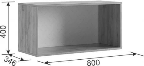 Бери Антресоль двухдверная, цвет дуб крафт золотой/белое дерево Mebelson (арт.MPR-025.2563)
