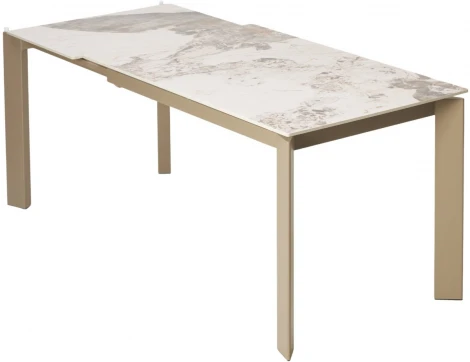 Стол CORNER 120 GLOSS LUXURY PANDORA SOLID CERAMIC / TAUPE, ®DISAUR (арт.614M05846)