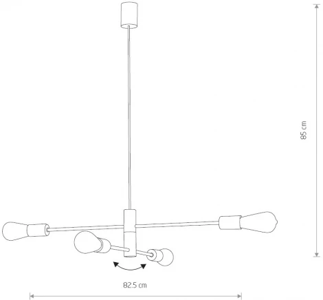Подвесная люстра Nowodvorski Rotor Black/Gold 7935 (220V, на проводе)