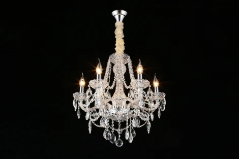 Подвесная люстра Koletta APL.755.03.06 (220V, хрусталь, подвески, на цепи, свеча)