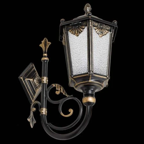 Настенный фонарь уличный Кузнечное дело Ретро 34-001-ЧЗ (220V, ковка, под старину, IP54)