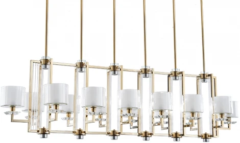 Потолочная люстра на штанге Newport 4400 4408+6/S gold (220V)