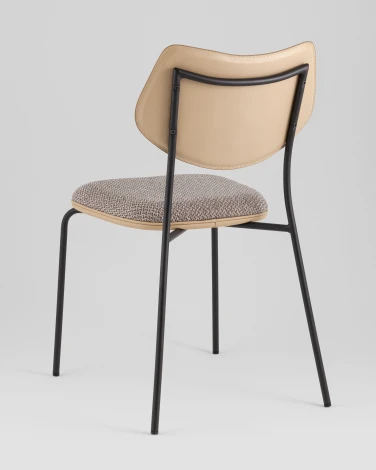 Стул обеденный Casey серо-коричневый с бежевой экокожей Stool Group арт.УТ000039573