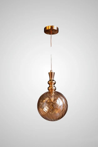 Подвесной светильник AM Group AM354 AM354-D130 AMBER (220V, на проводе, шар)