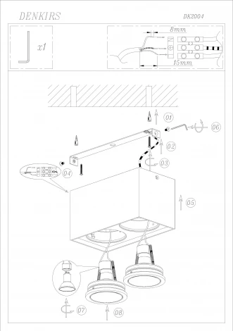 Накладной точечный светильник Denkirs DK2001 DK2004-WH
