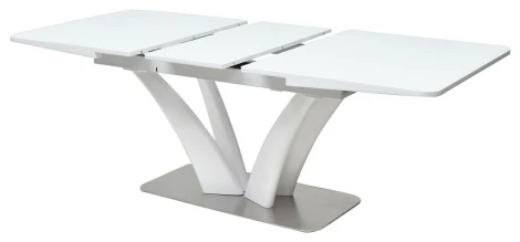 Стеклянный стол M-City FREYA 160 WHITE GLASS белый глянец