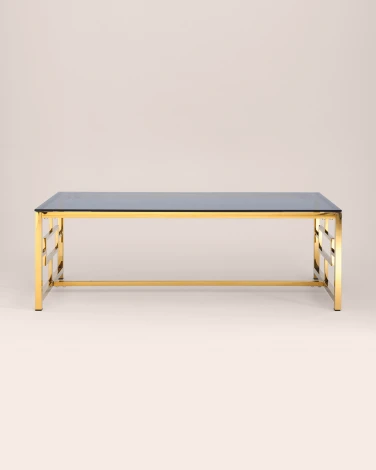 Журнальный стол Stool Group 120*60 БРУКЛИН золото стекло smoke УТ000001494