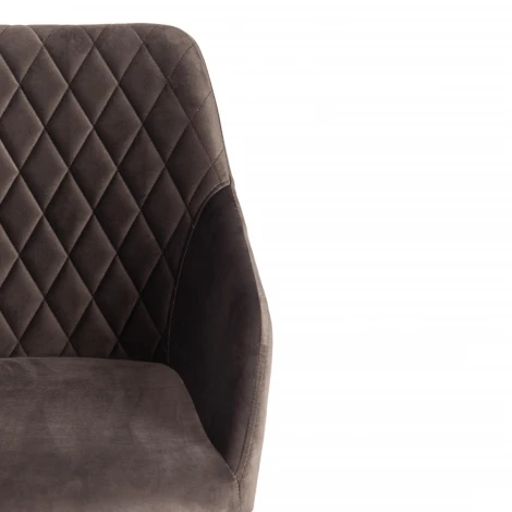 Кресло BREMO (mod. 708) коралловый barkhat 15 /черный (ткань/металл)