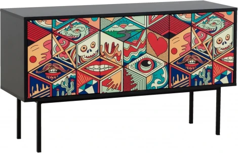 Тумба малая Boho Color ОГОГО (арт.599513), (ЛДСП/Черный)