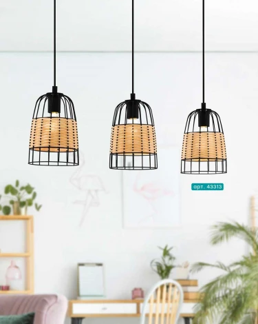Подвесной светильник Anwick 43313 (220V, на проводе, плетеные)