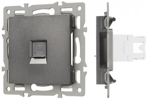 Механизм компьютерной розетки SCT-MPC1-PL-GR (RJ-45, CAT6) (Arlight) 045335