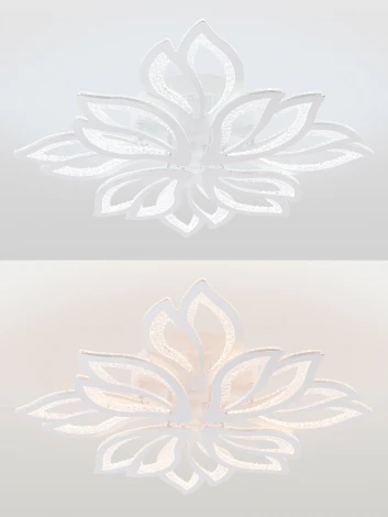 Потолочная люстра светодиодная с пультом ДУ 176W, белый, LED Natali Kovaltseva Fortuna LED LAMPS 81109/7C