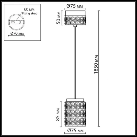 Подвесной светильник светодиодный Odeon Light Lulu 5453/5L светлая бронза/бежевый/металл/керамика/акрил LED 5W 3000K