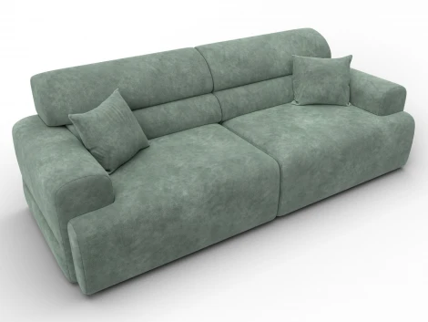 Диван прямой Лига-109 НПБ (ДСП,Фанера,Велюр/Зеленый) Лига Диванов 136483