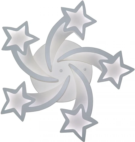 Потолочная люстра с таймером Natali Kovaltseva Smart Home LED LAMPS 81213 (220V, голосовое управление, пульт управления, управление смартфоном, умный дом - Алиса, Tuya Smart, Сири, Smart Life, звезды)