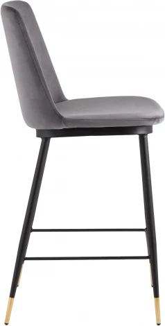 Стул полубарный Stool Group Мелисса велюр темно-серый УТ000035752