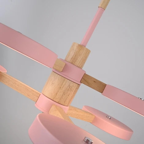 Потолочная люстра Wi-Fi на штанге Turna Dbl L6 Pink By ImperiumLoft Turna-Dbl01 (LED, 220V, голосовое управление, умный дом - Алиса)