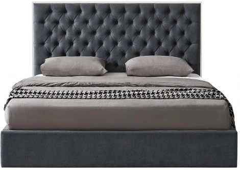 Кровать LBD1704 (160х200) серый UF860/19B с ящиком для белья