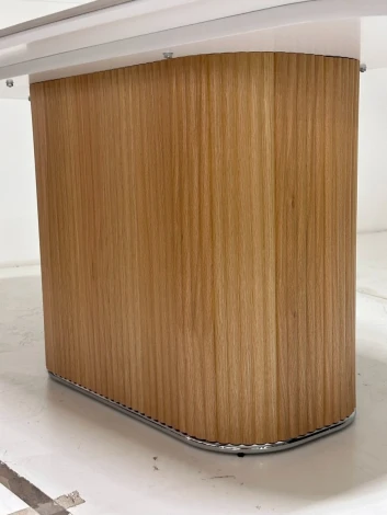 Стол M-City TAMPA 180 цвет БЕЛЫЙ МРАМОР M326, керамика / Каркас OAK