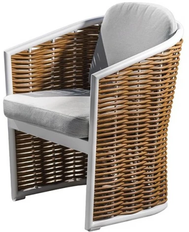 Плетеное кресло Garda Decor 39AR-KRES-403 (Коричневый/Серый)