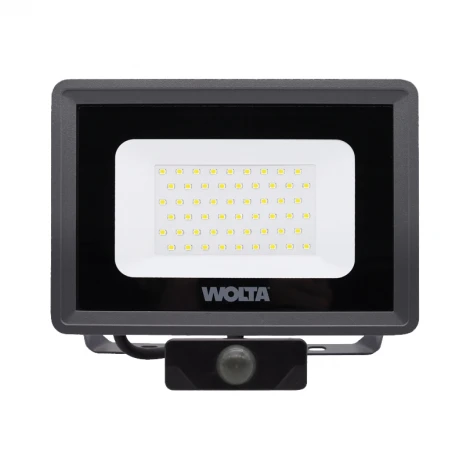 Светодиодный прожектор 50Вт 5700K IP65 с датчиком Wolta WFL-50W/06S