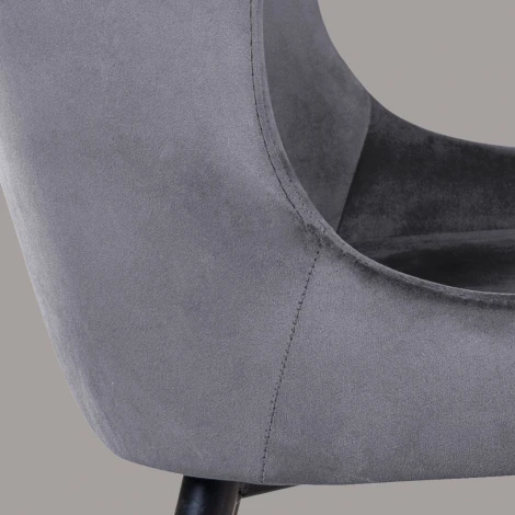 Стул JAZZ, бархат серый 27/черный конус Top Concept JAZZ 75890